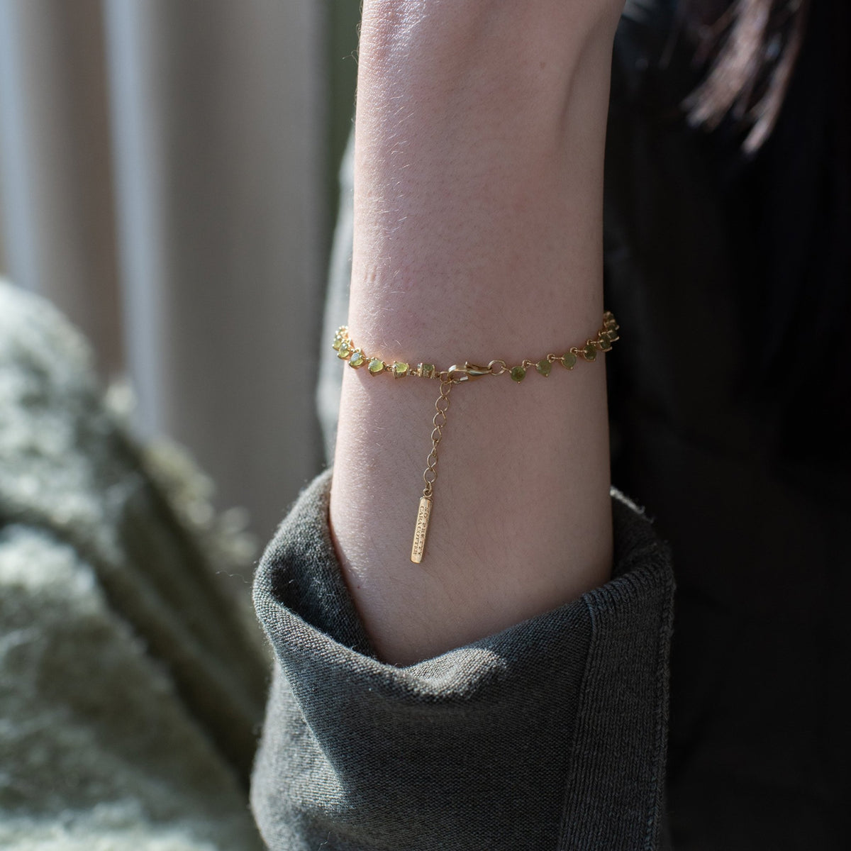 Scattered Love Tennis Bracelet - Juniper Vasonite - SO PRETTY CARA COTTER