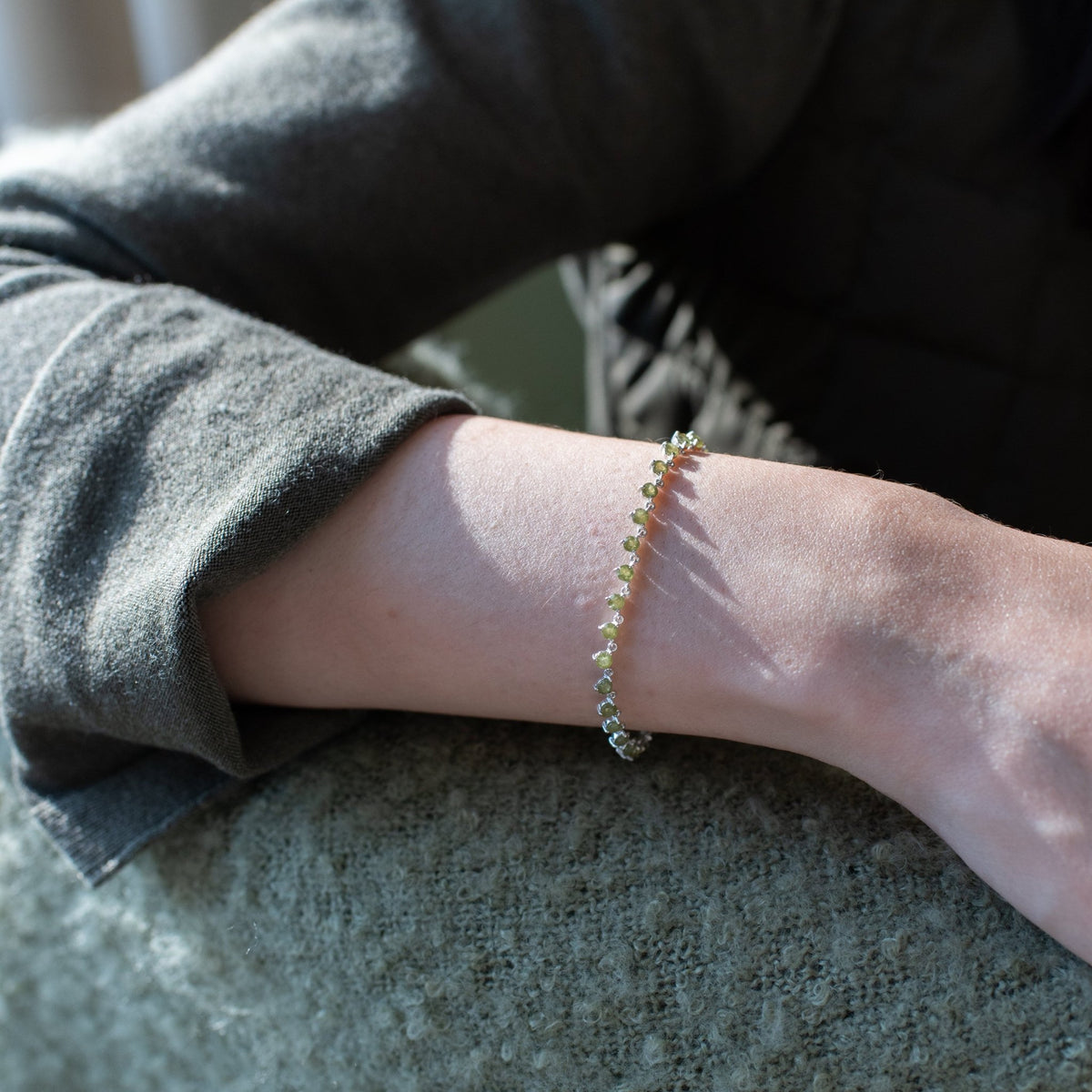 Scattered Love Tennis Bracelet - Juniper Vasonite - SO PRETTY CARA COTTER