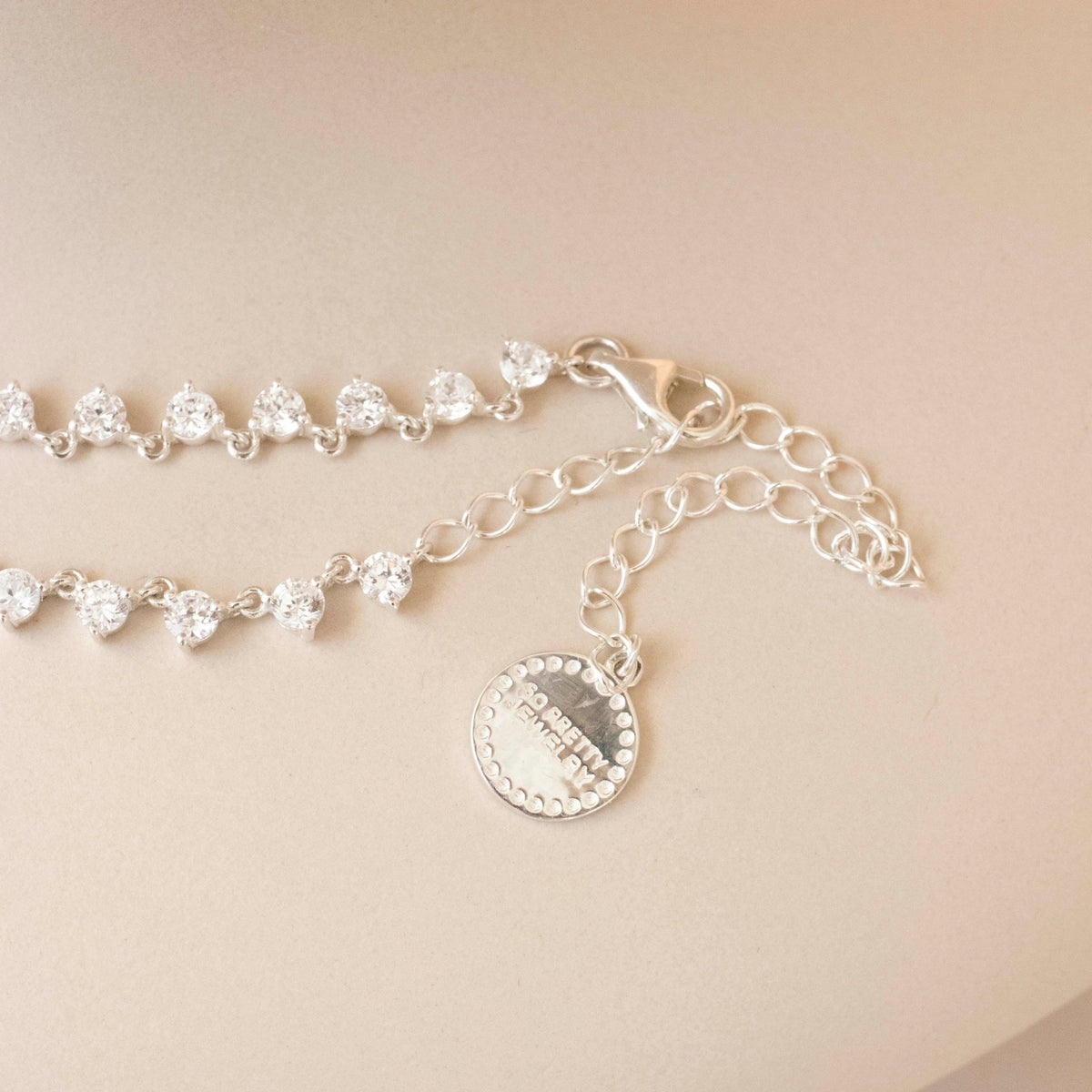 SCATTERED LOVE TENNIS NECKLACE - CUBIC ZIRCONIA - SO PRETTY CARA COTTER