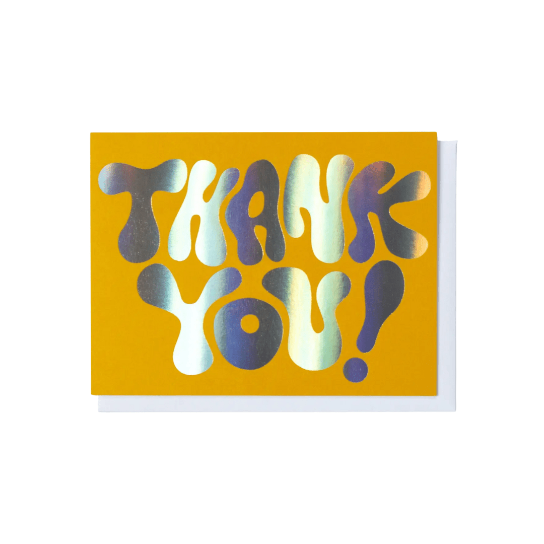 holographic foil greeting cards THANK YOU HOLOGRAM FOIL GREETING CARD