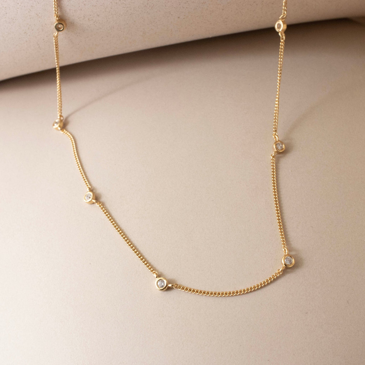 TINY LOVE NECKLACE - CUBIC ZIRCONIA - SO PRETTY CARA COTTER