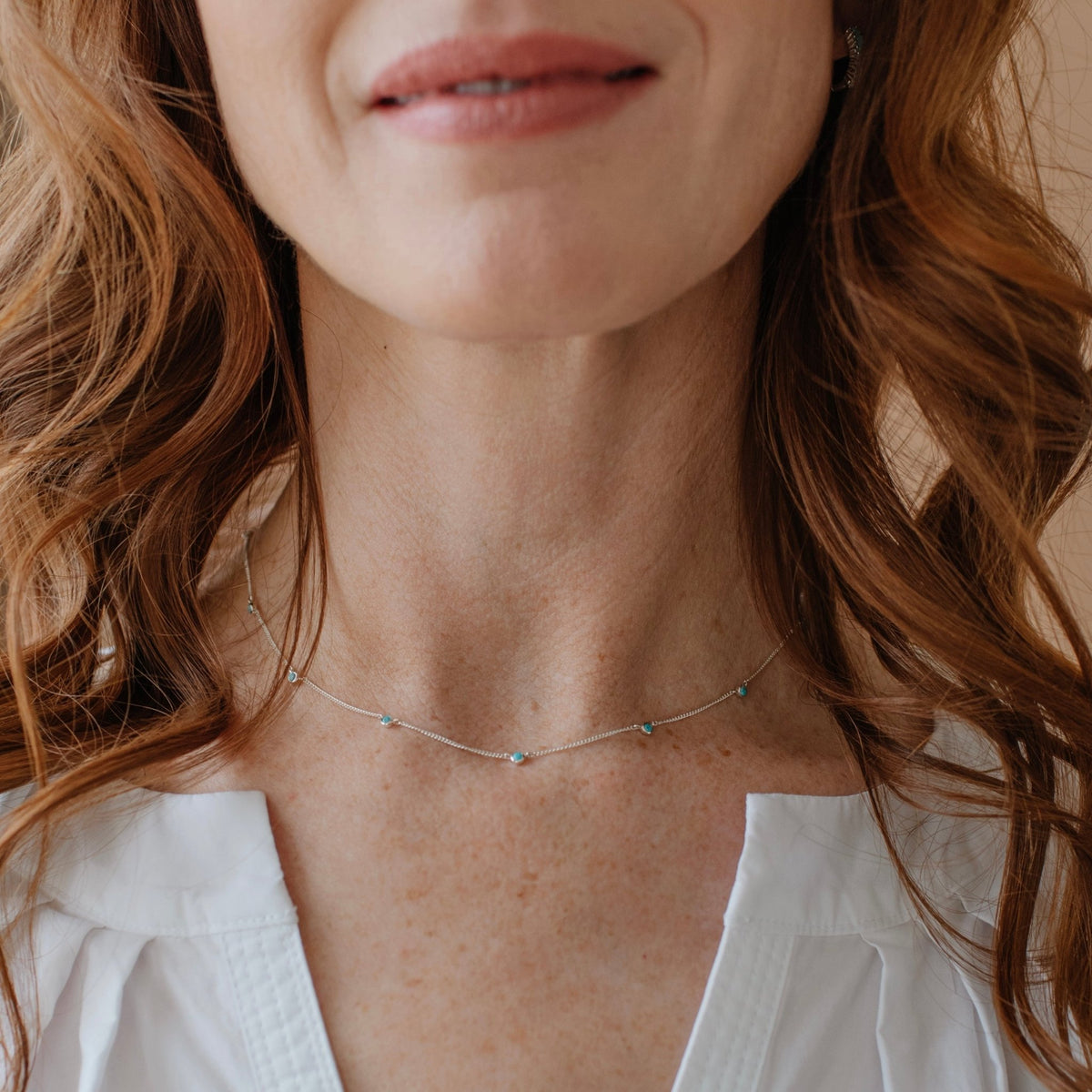 TINY LOVE NECKLACE - TURQUOISE - SO PRETTY CARA COTTER
