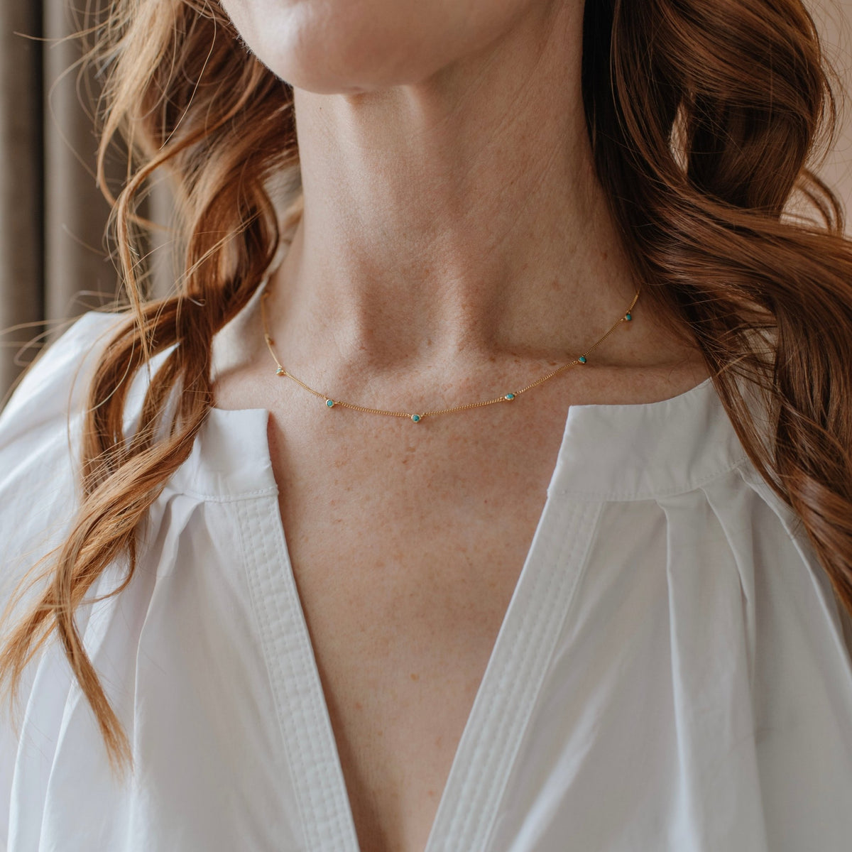 TINY LOVE NECKLACE - TURQUOISE - SO PRETTY CARA COTTER