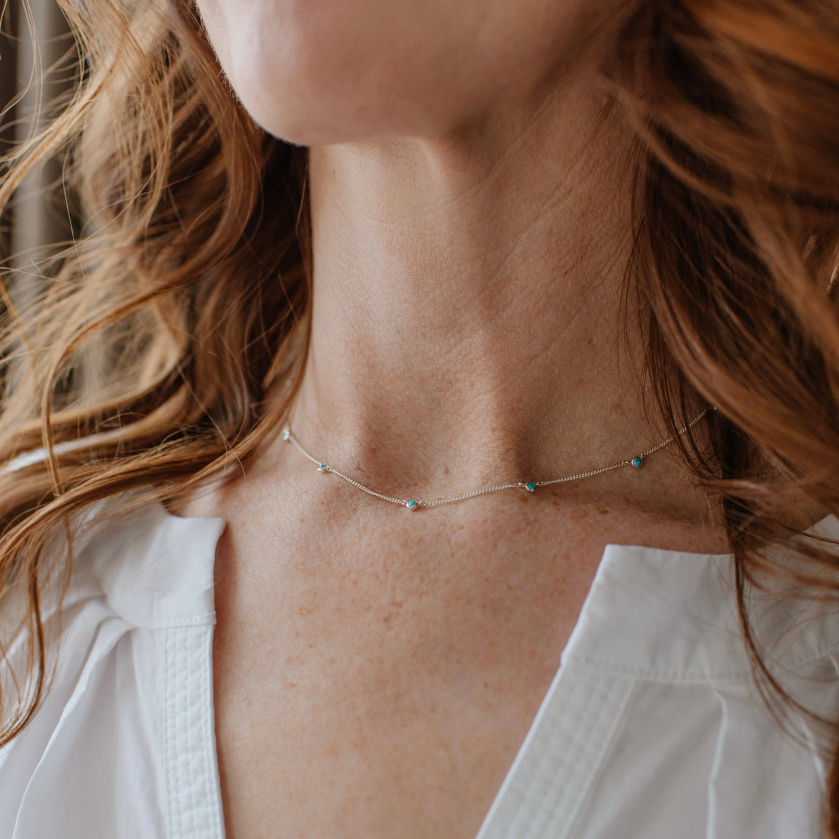 TINY LOVE NECKLACE - TURQUOISE - SO PRETTY CARA COTTER