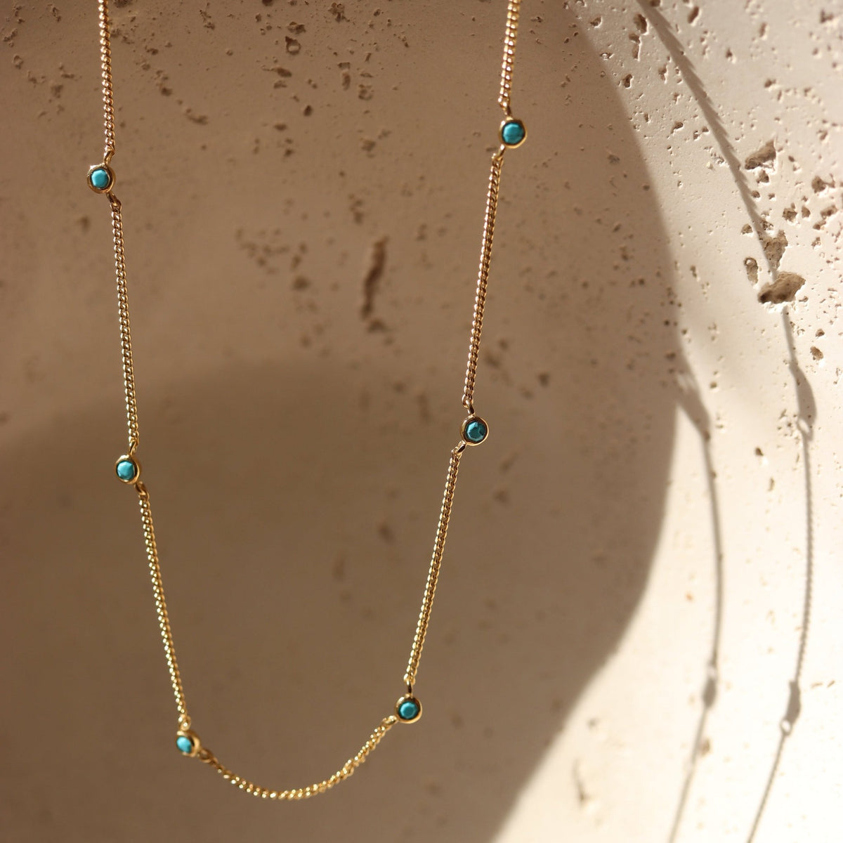 TINY LOVE NECKLACE - TURQUOISE - SO PRETTY CARA COTTER