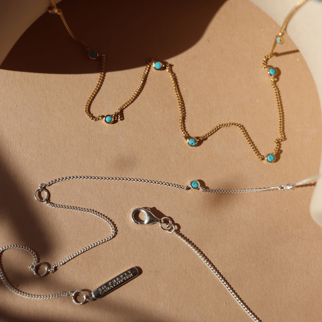 TINY LOVE NECKLACE - TURQUOISE - SO PRETTY CARA COTTER