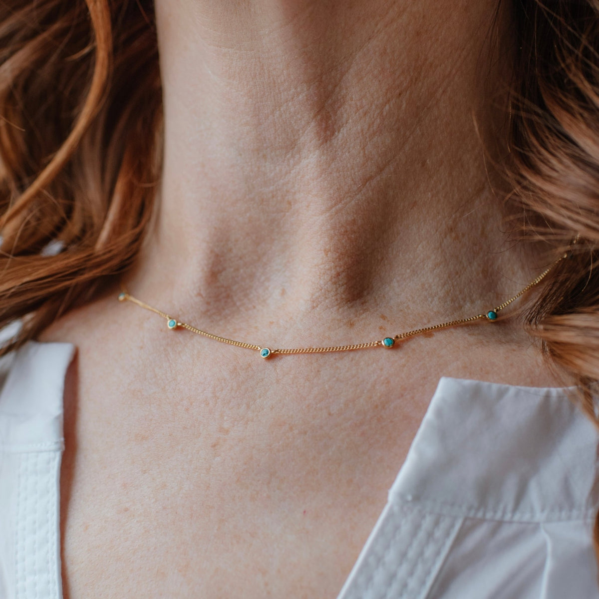 TINY LOVE NECKLACE - TURQUOISE - SO PRETTY CARA COTTER