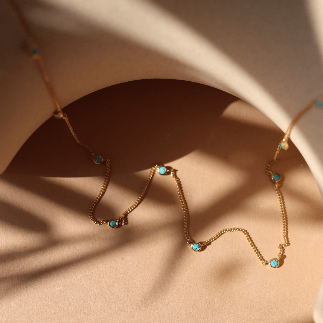 TINY LOVE NECKLACE - TURQUOISE - SO PRETTY CARA COTTER