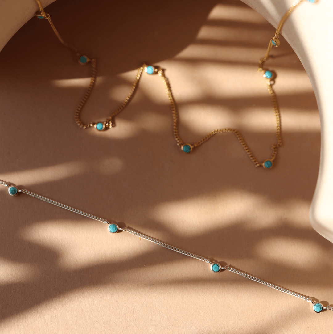 TINY LOVE NECKLACE - TURQUOISE - SO PRETTY CARA COTTER