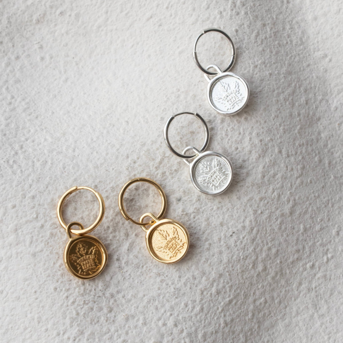 Toronto Maple Leafs Wax Seal Charm Hoop Earrings - SO PRETTY CARA COTTER