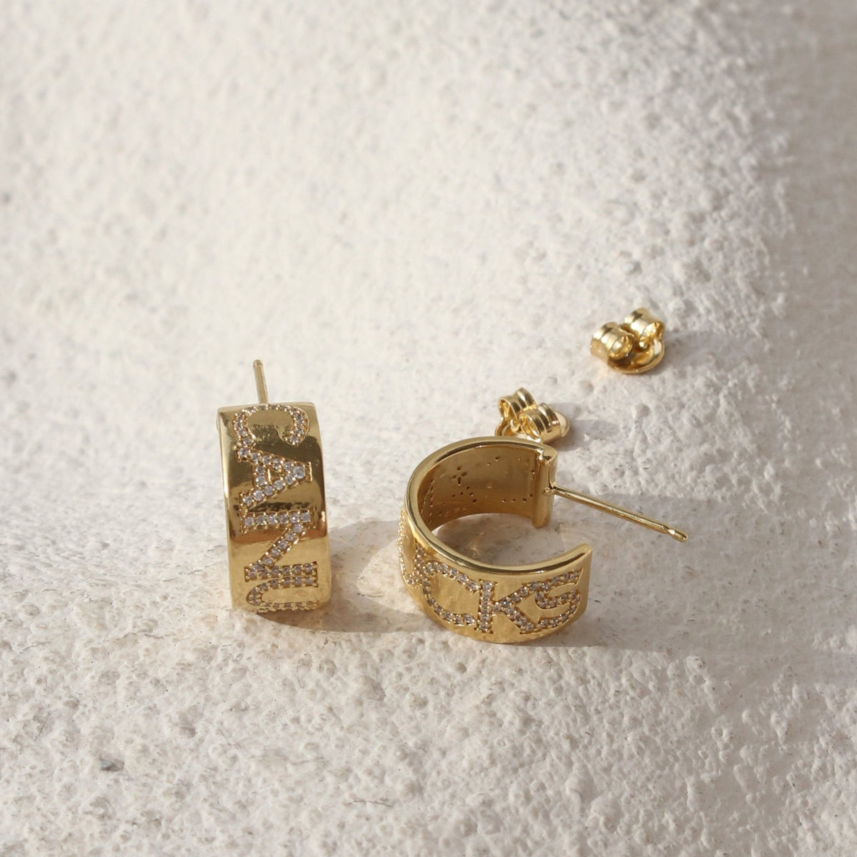 Vancouver Canucks Pavé Cigar Band Hoop Earrings - SO PRETTY CARA COTTER