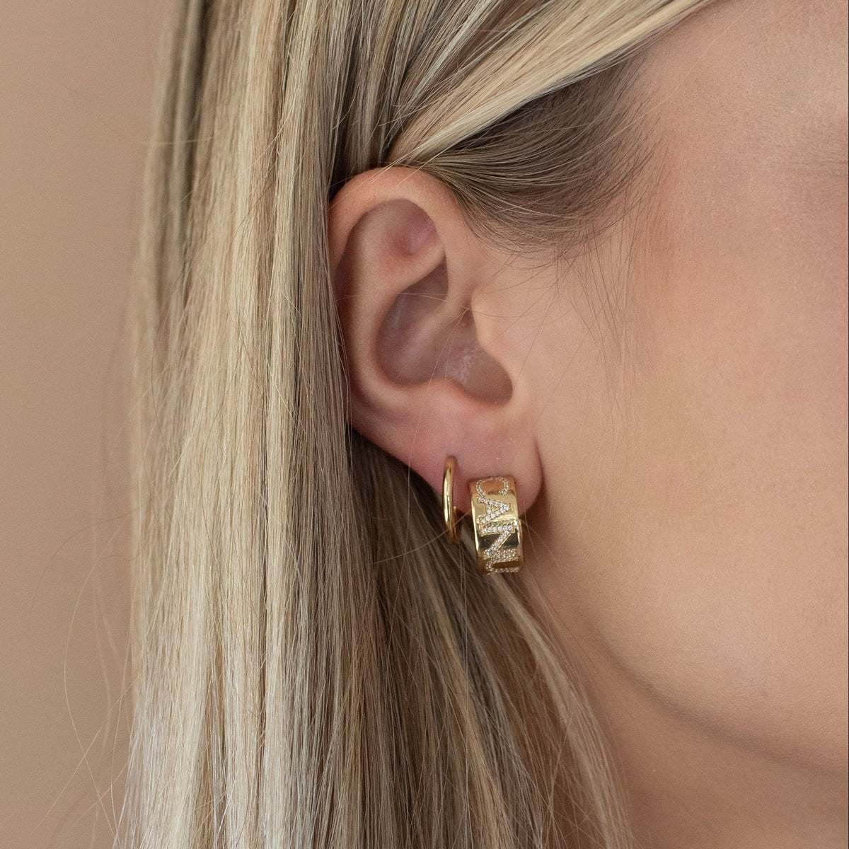 Vancouver Canucks Wax Seal Charm Hoop Earrings - SO PRETTY CARA COTTER