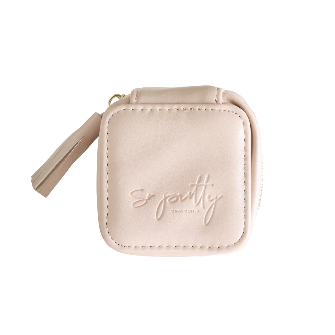 WANDERLUST DAILY JEWELRY BAG - BLUSH PINK - SO PRETTY CARA COTTER