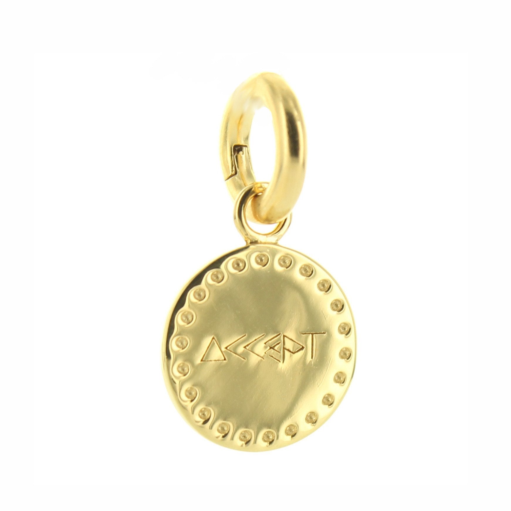 ACCEPT FLOATING CHARM PENDANT ALL METAL GOLD - SO PRETTY CARA COTTER