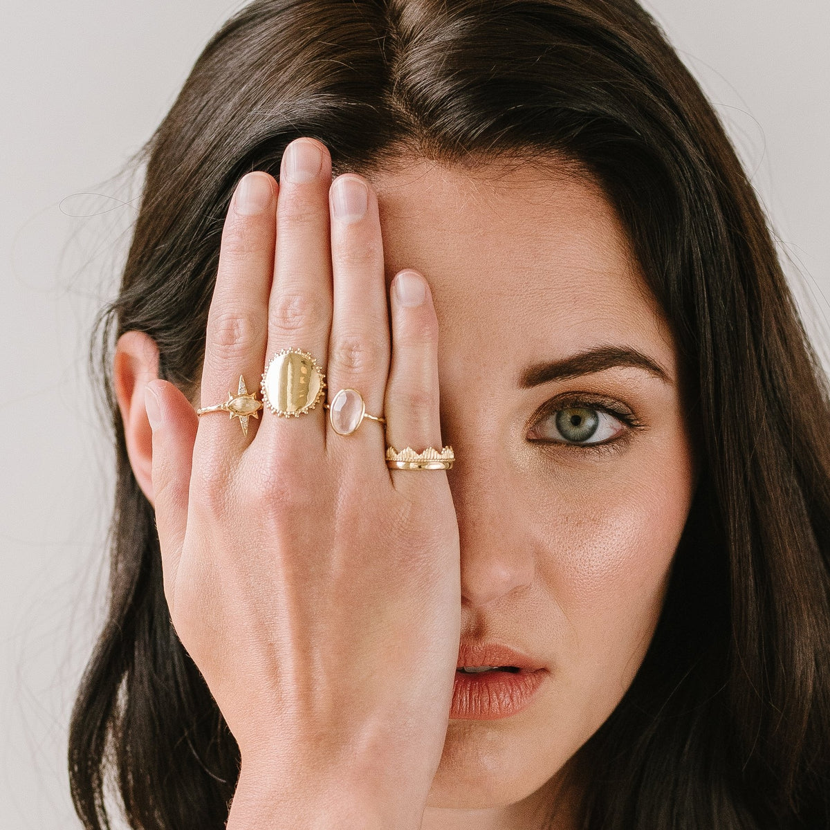 BELIEVE SOLEIL CROWN RING - GOLD - SO PRETTY CARA COTTER