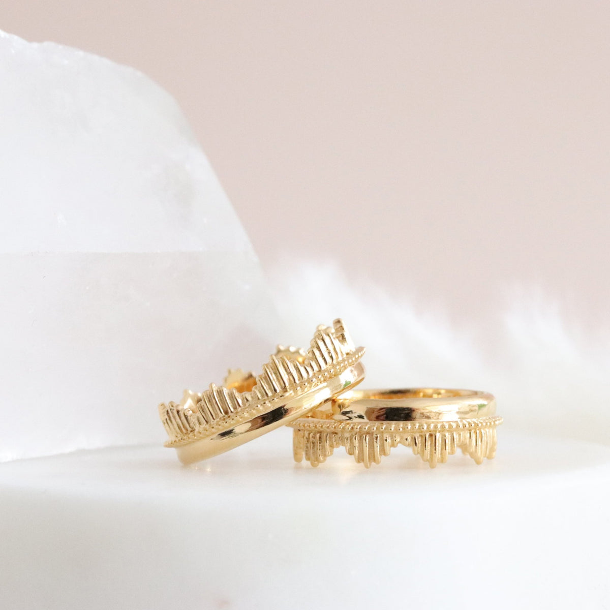 BELIEVE SOLEIL CROWN RING - GOLD - SO PRETTY CARA COTTER