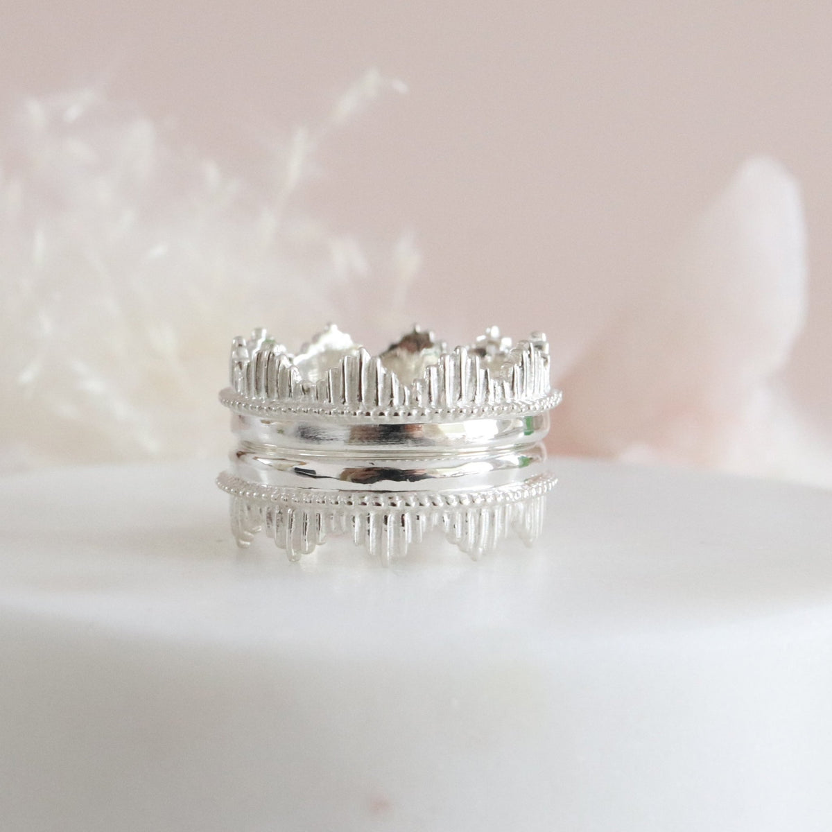 BELIEVE SOLEIL CROWN RING - SILVER - SO PRETTY CARA COTTER