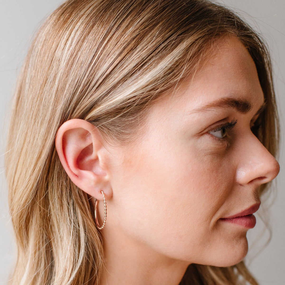 BELIEVE SOLEIL HOOPS - ROSE GOLD - SO PRETTY CARA COTTER