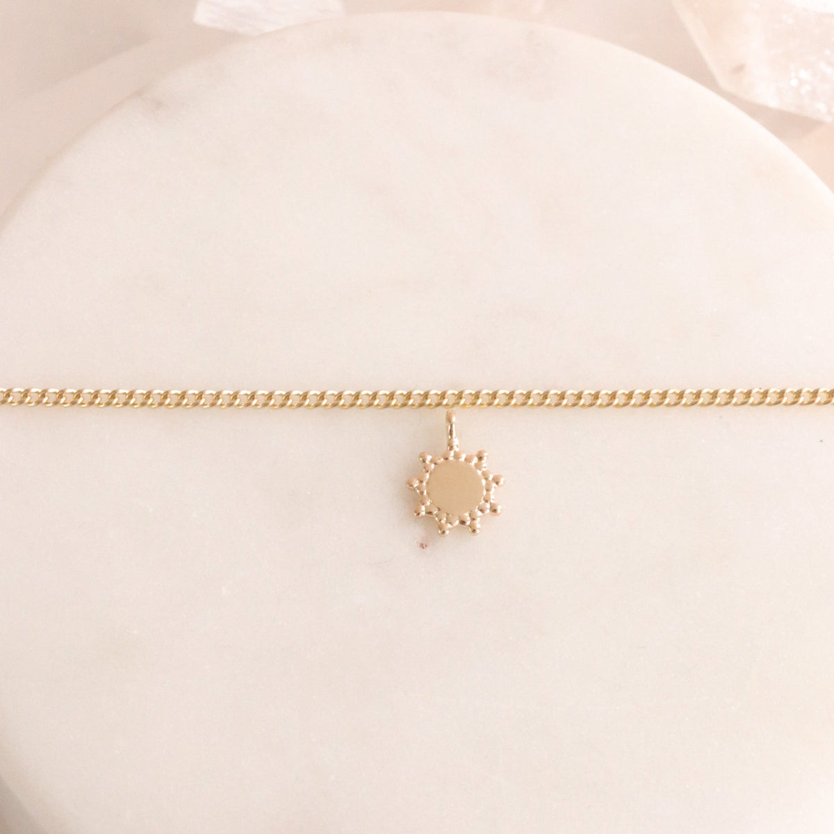 BELIEVE SOLEIL NAMESAKE CHARM - 14K SOLID GOLD - SO PRETTY CARA COTTER