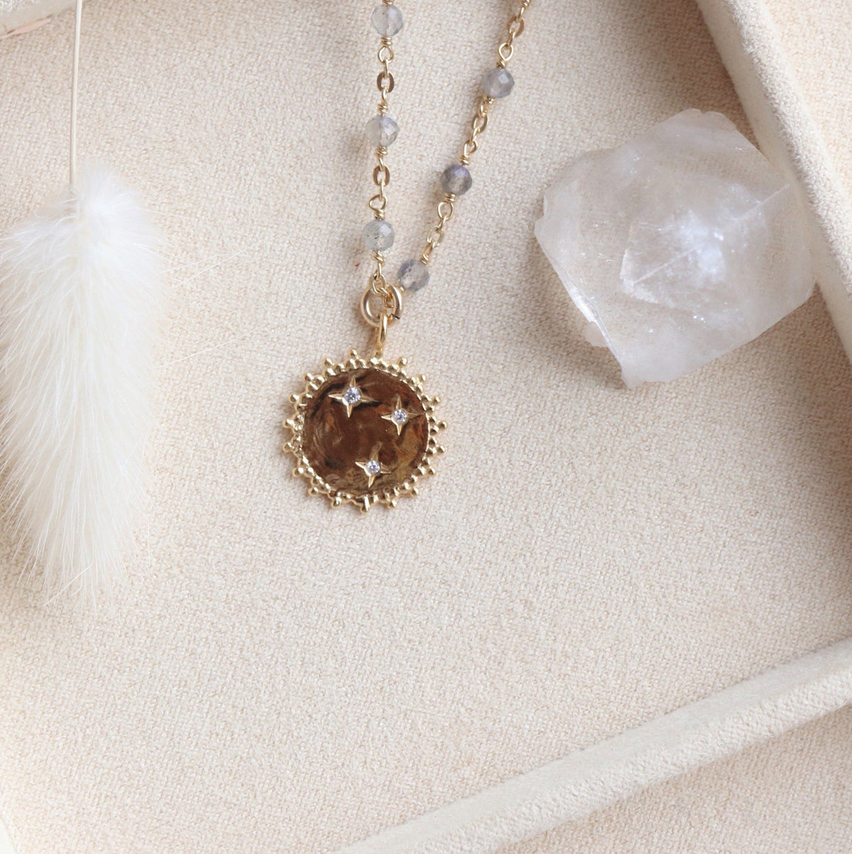BELIEVE SOLEIL STAR ICON - CUBIC ZIRCONIA &amp; GOLD - SO PRETTY CARA COTTER