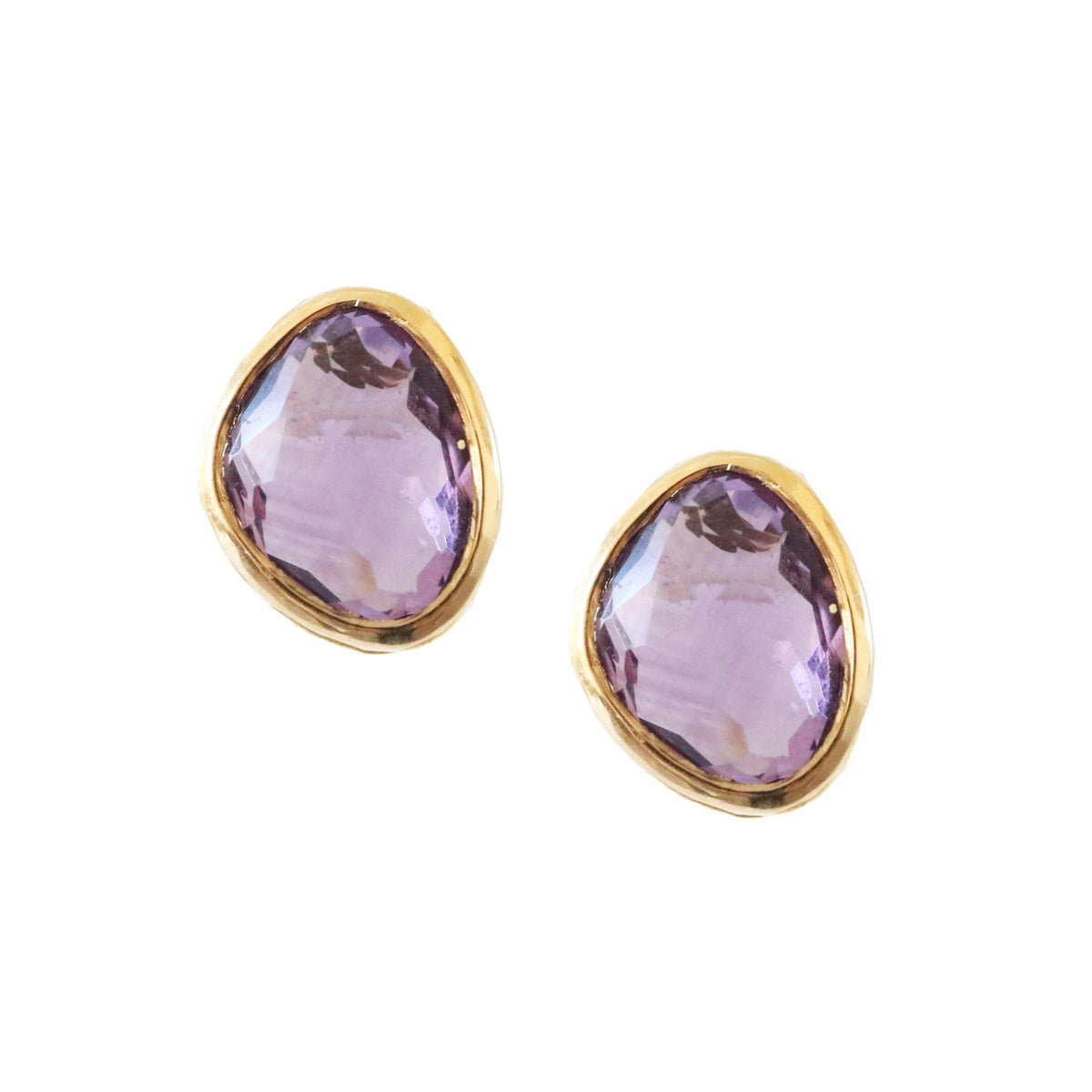 BONUS DAY - JOY STUDS - AMETHYST &amp; GOLD - SO PRETTY CARA COTTER