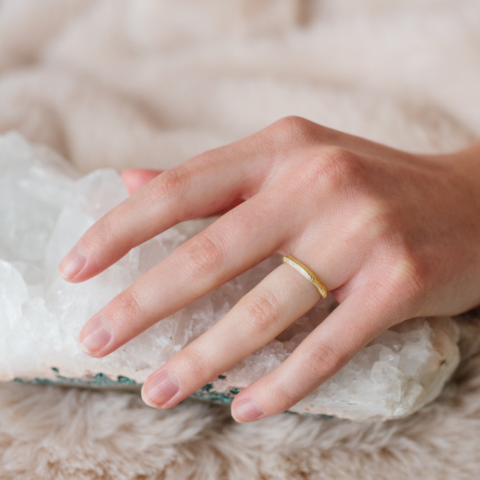 BRAVE STACKING RING & PENDANT GOLD - SO PRETTY CARA COTTER