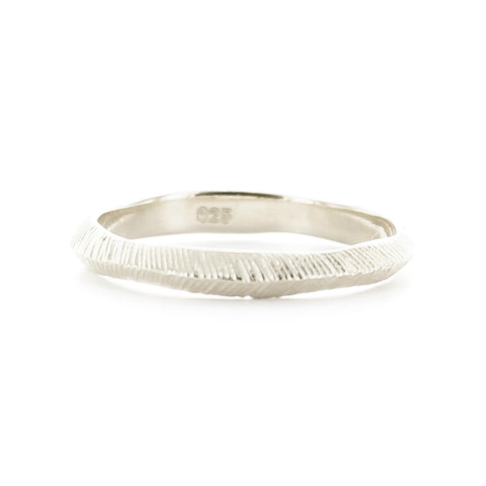 BRAVE STACKING RING &amp; PENDANT SILVER - SO PRETTY CARA COTTER