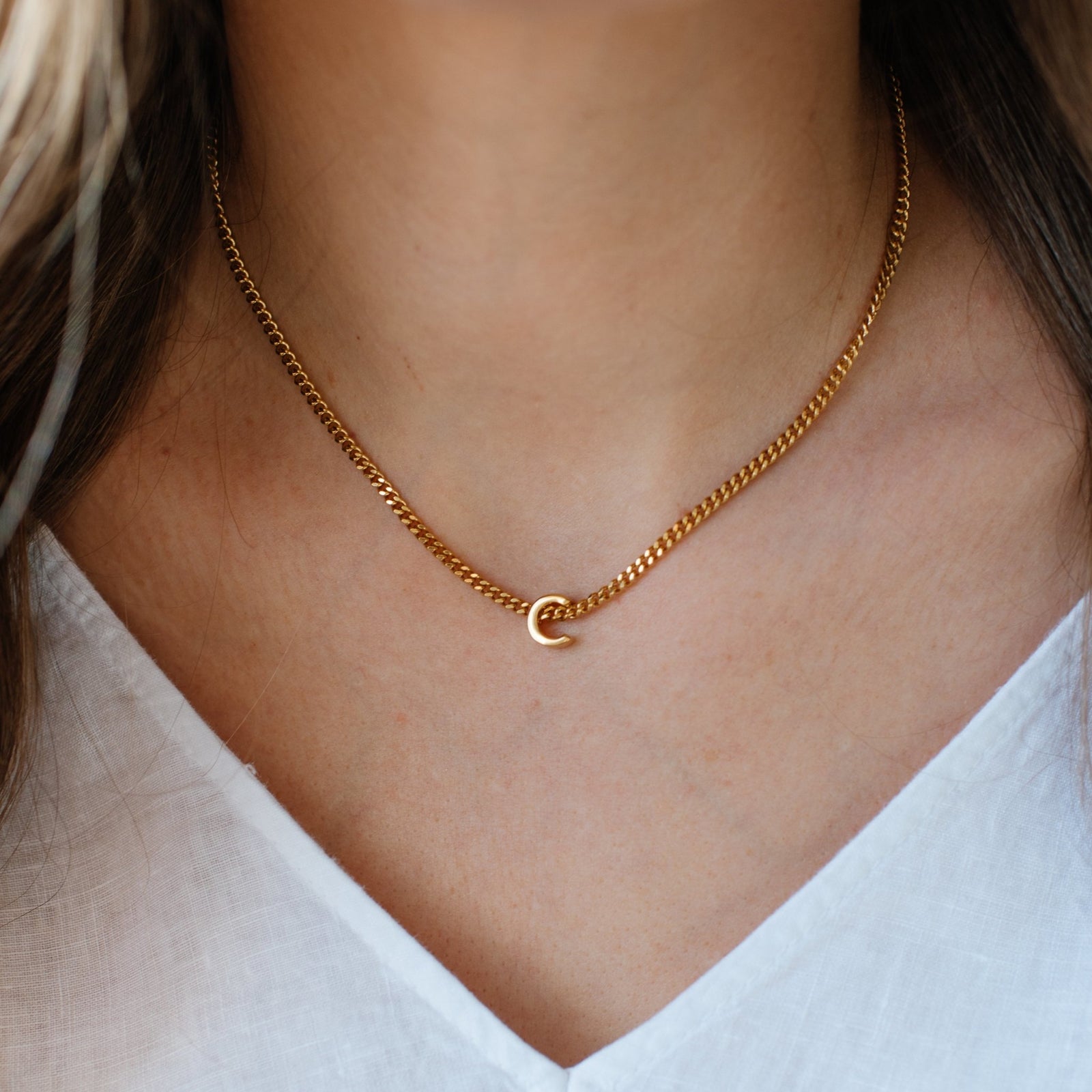 CHARMED INITIAL - C - GOLD OR SILVER - SO PRETTY CARA COTTER