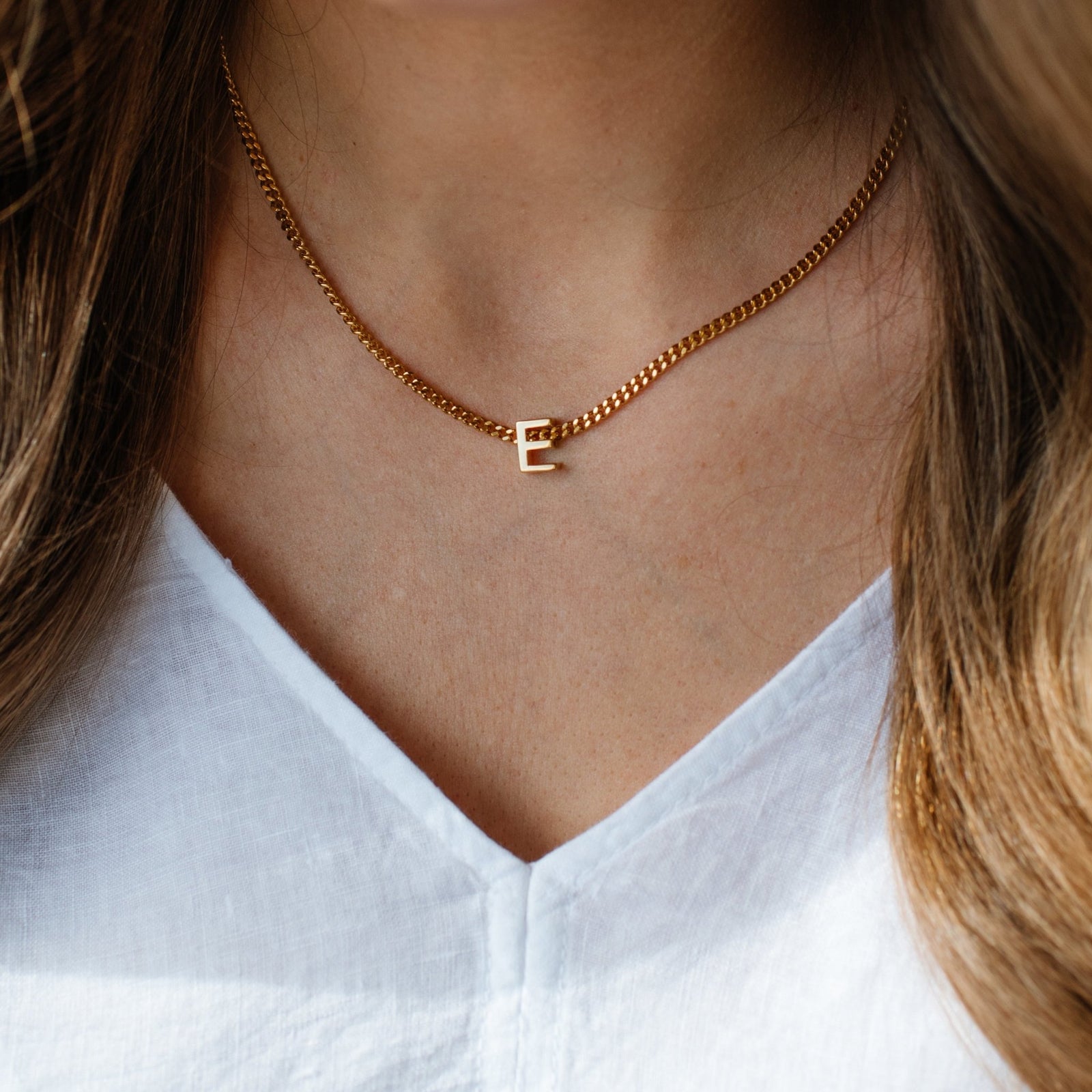 CHARMED INITIAL - E - GOLD OR SILVER - SO PRETTY CARA COTTER