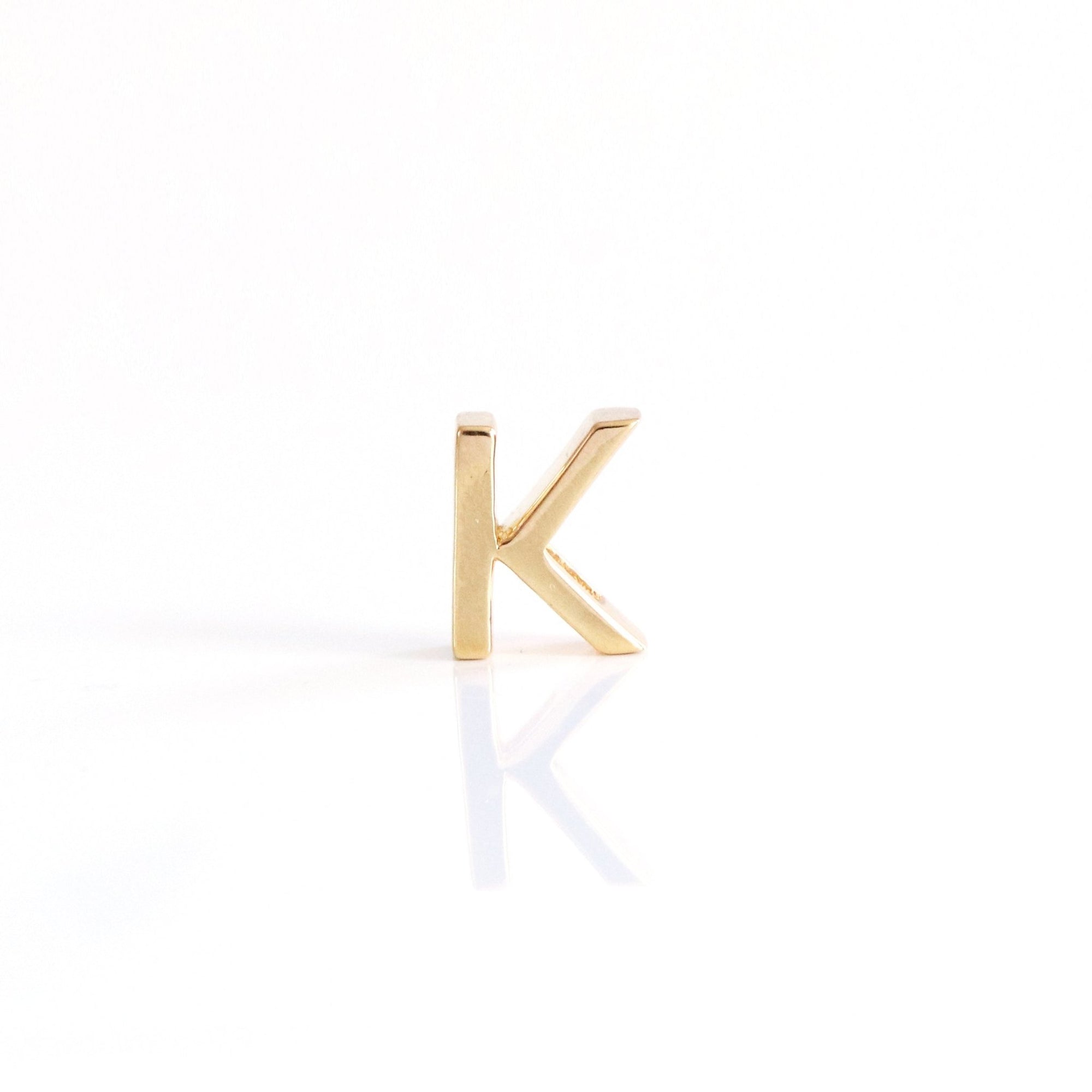 CHARMED INITIAL - K - GOLD OR SILVER - SO PRETTY CARA COTTER