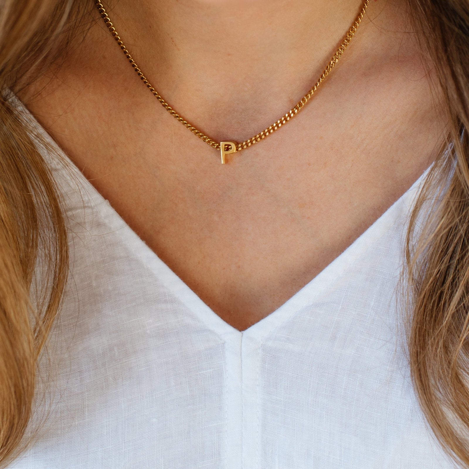 CHARMED INITIAL - P - GOLD OR SILVER - SO PRETTY CARA COTTER