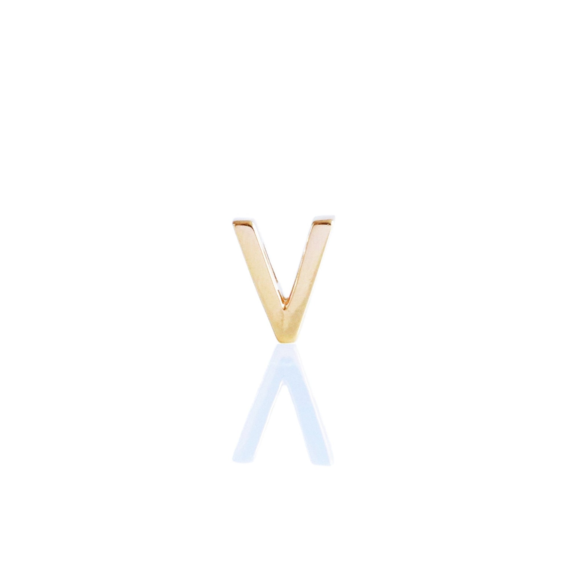 CHARMED INITIAL - V - GOLD OR SILVER - SO PRETTY CARA COTTER