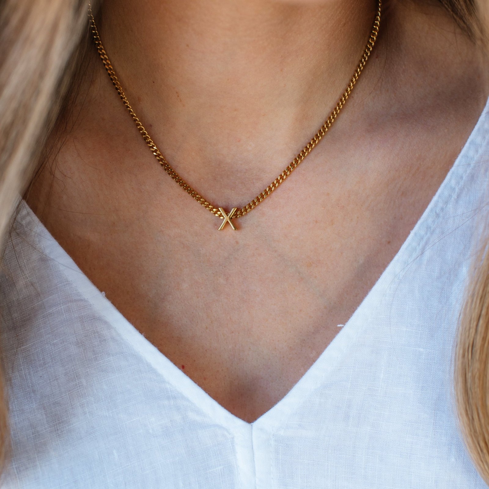 CHARMED INITIAL - X - GOLD OR SILVER - SO PRETTY CARA COTTER