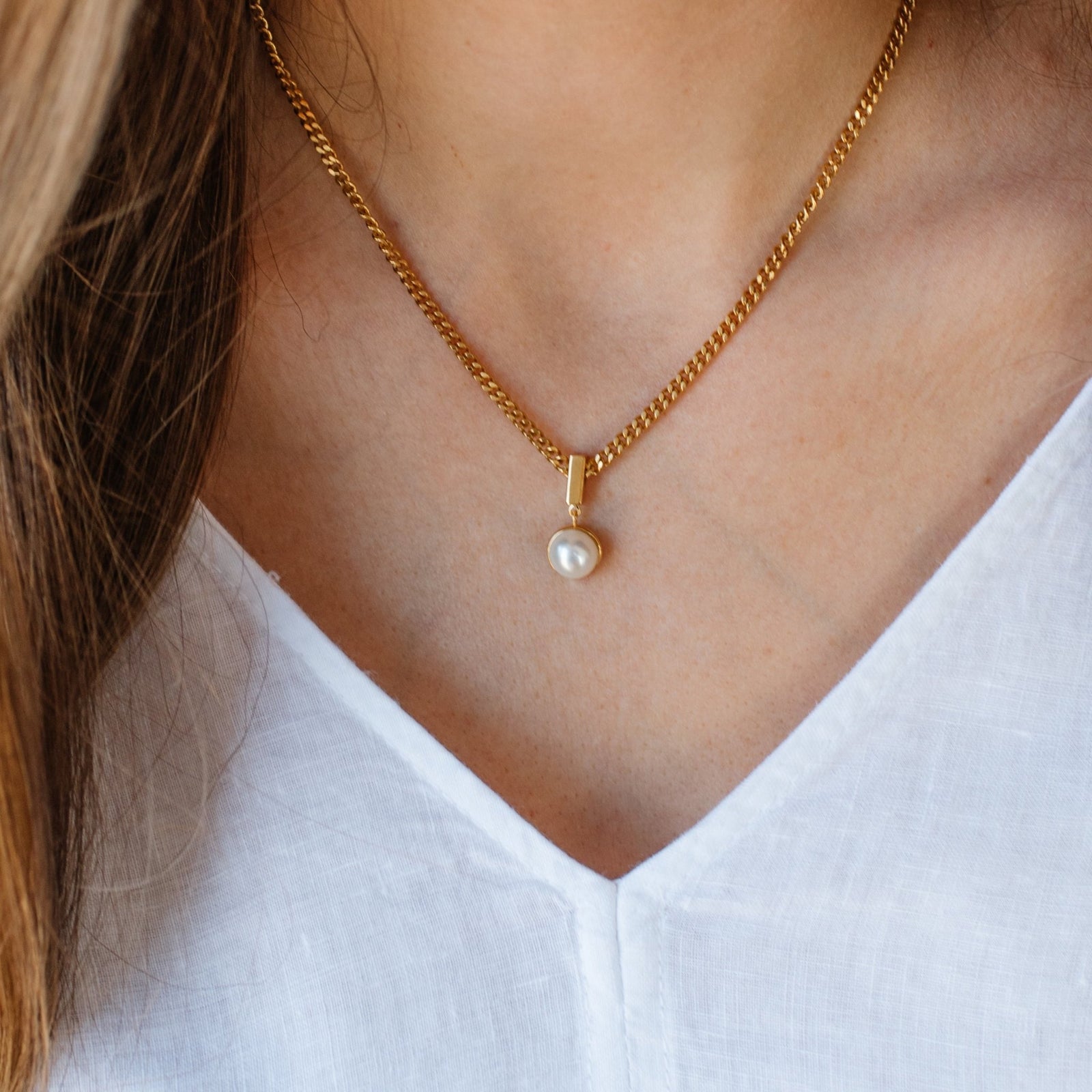 CHARMED PEARL DROP - GOLD OR SILVER - SO PRETTY CARA COTTER
