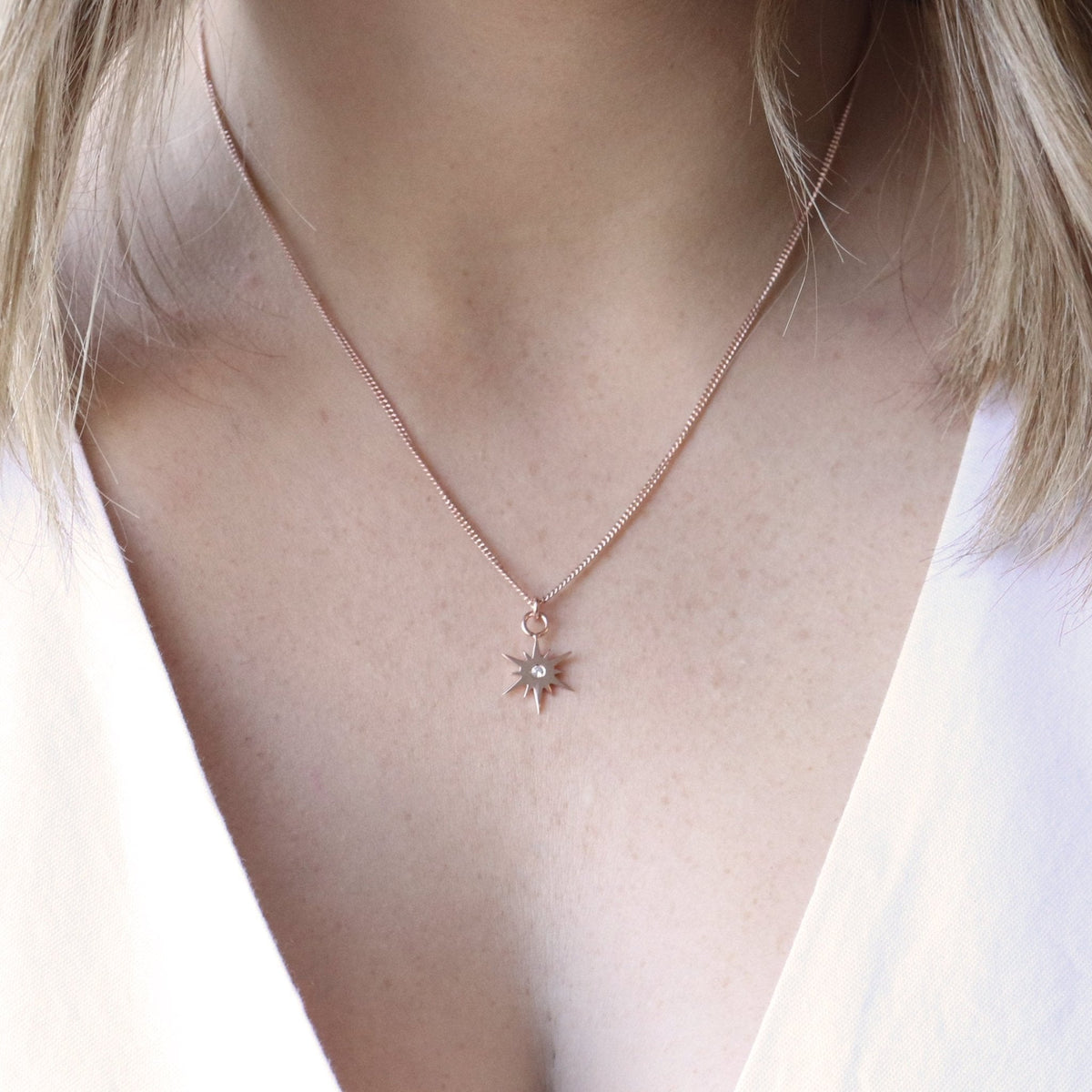 CHARMING 14-17&quot; SHORT NECKLACE - ROSE GOLD - SO PRETTY CARA COTTER