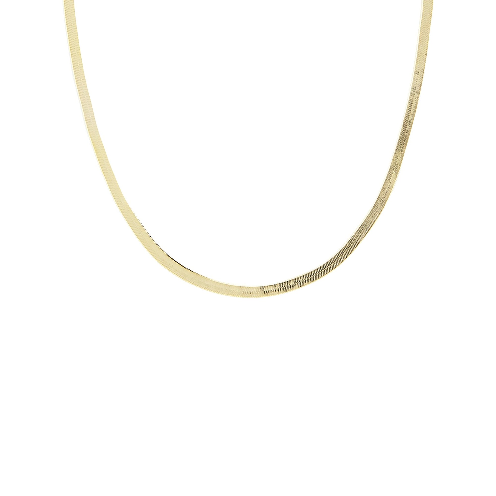 CHARMING HERRINGBONE CHAIN 14-16.5 " NECKLACE GOLD - SO PRETTY CARA COTTER