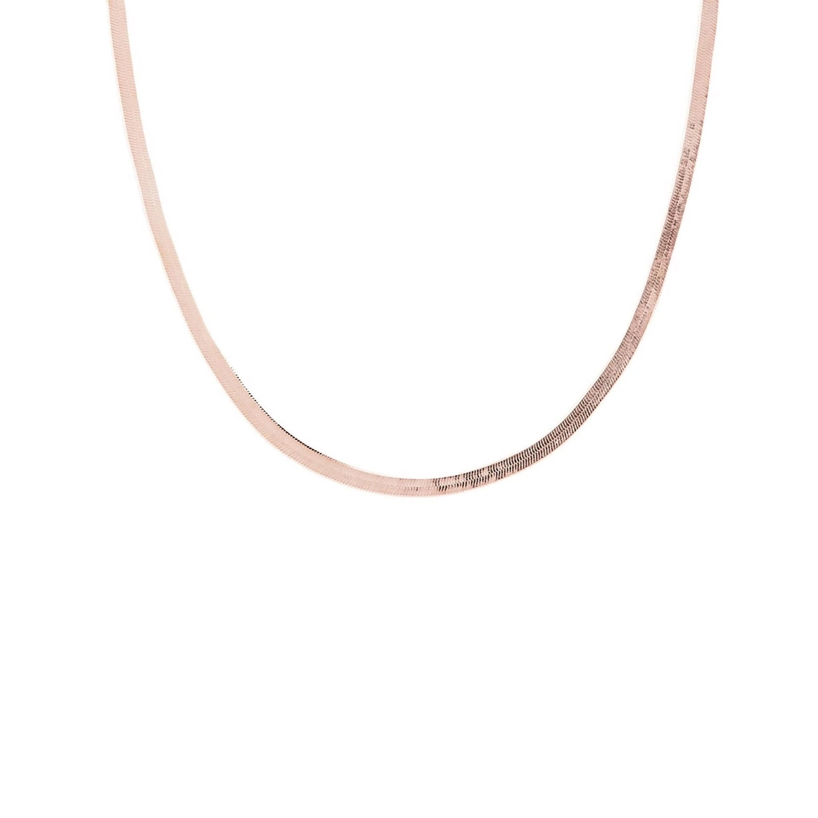 CHARMING HERRINGBONE CHAIN 14.5 - 16" NECKLACE ROSE GOLD - SO PRETTY CARA COTTER