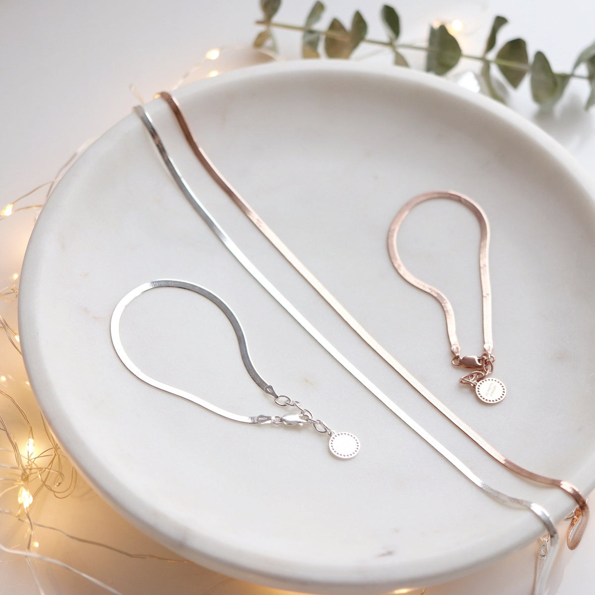CHARMING HERRINGBONE CHAIN 14.5 - 16&quot; NECKLACE ROSE GOLD - SO PRETTY CARA COTTER