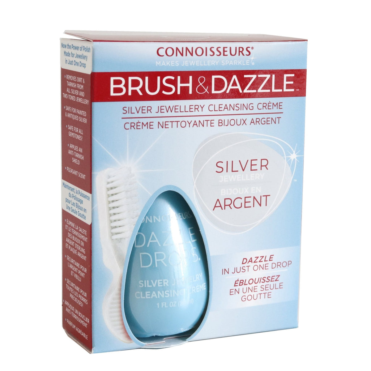 Connoisseurs® Brush &amp; Dazzle Silver &amp; Vermeil Jewelry Cleansing Cream - SO PRETTY CARA COTTER