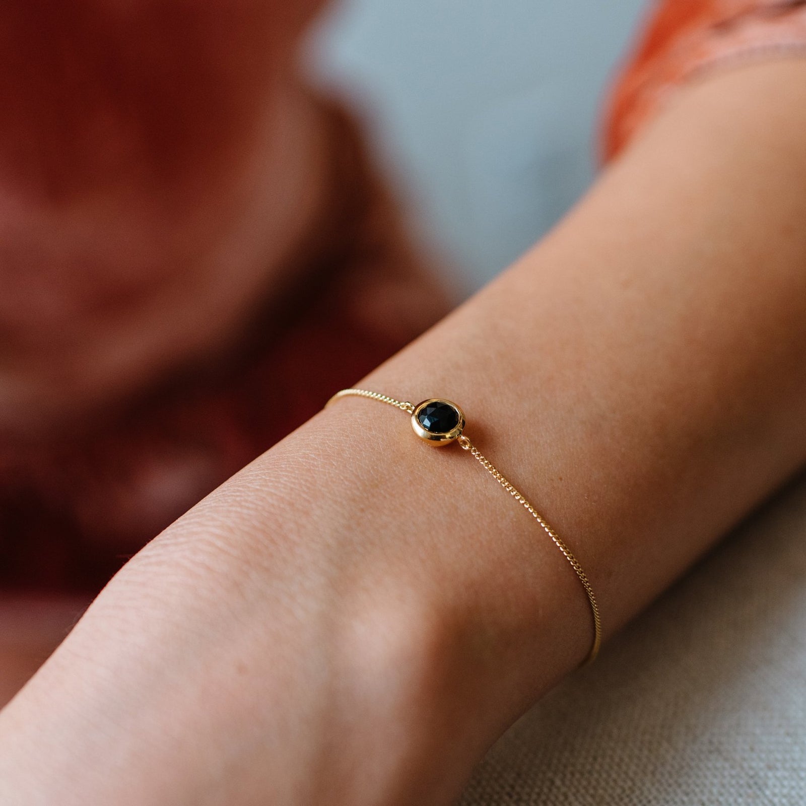 DAINTY LEGACY BRACELET - BLACK ONYX & GOLD - SO PRETTY CARA COTTER