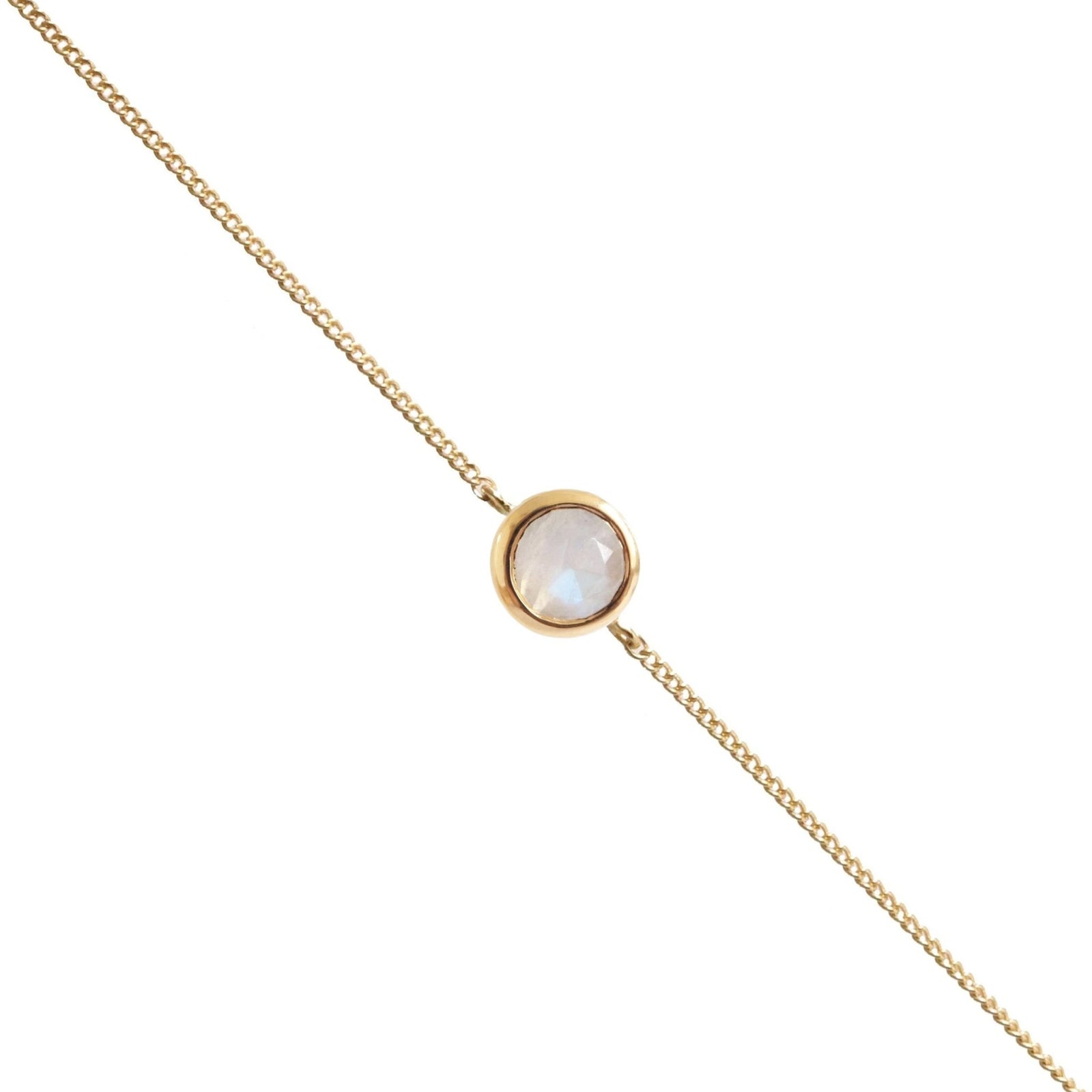 DAINTY LEGACY BRACELET - RAINBOW MOONSTONE & GOLD - SO PRETTY CARA COTTER