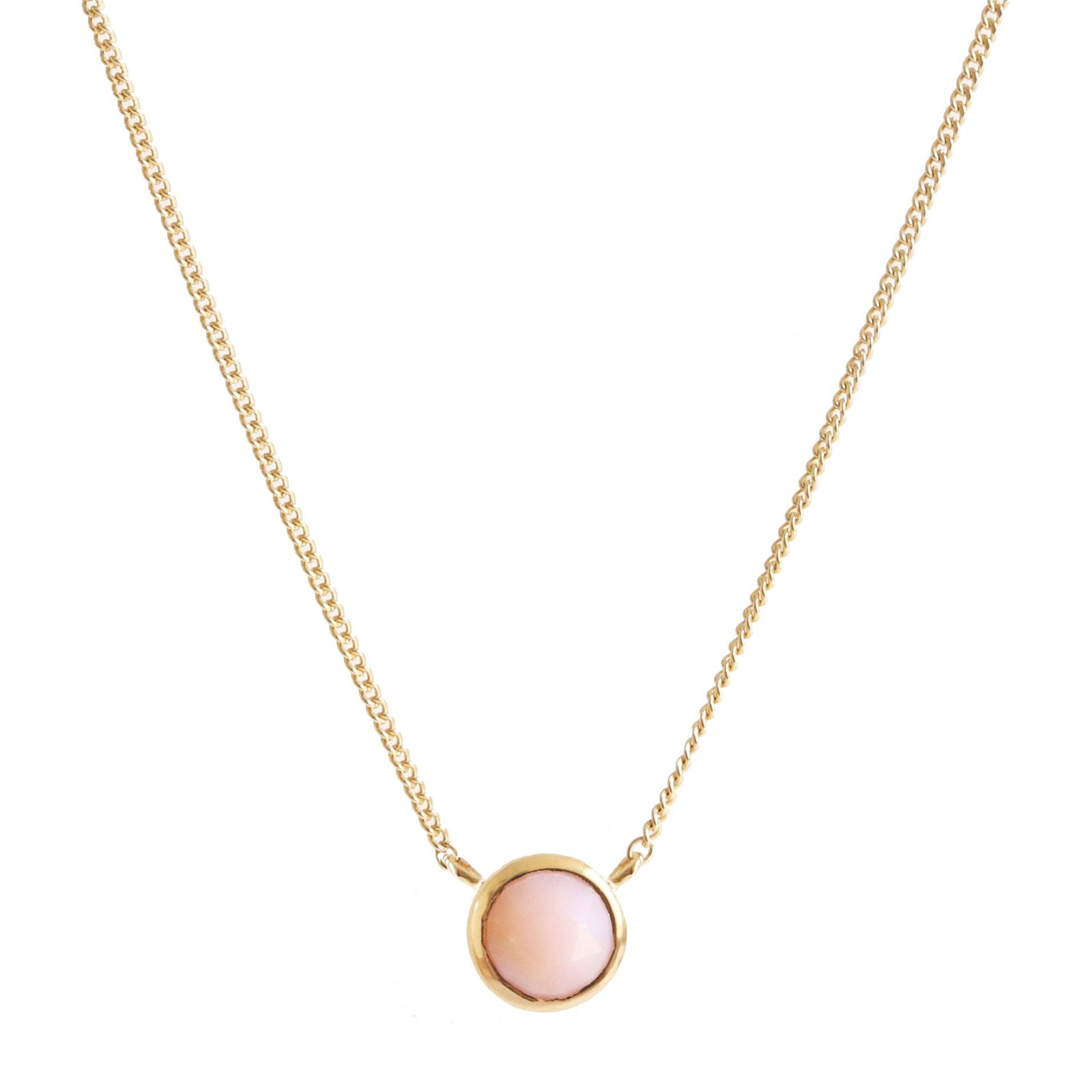 DAINTY LEGACY NECKLACE - PINK OPAL & GOLD - SO PRETTY CARA COTTER
