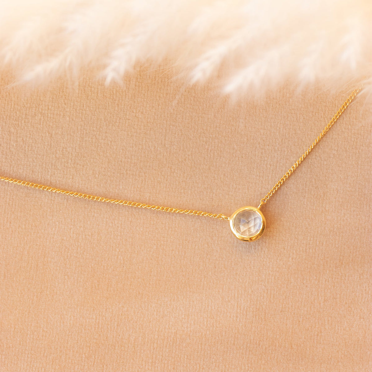 DAINTY LEGACY NECKLACE - WHITE TOPAZ &amp; GOLD - SO PRETTY CARA COTTER