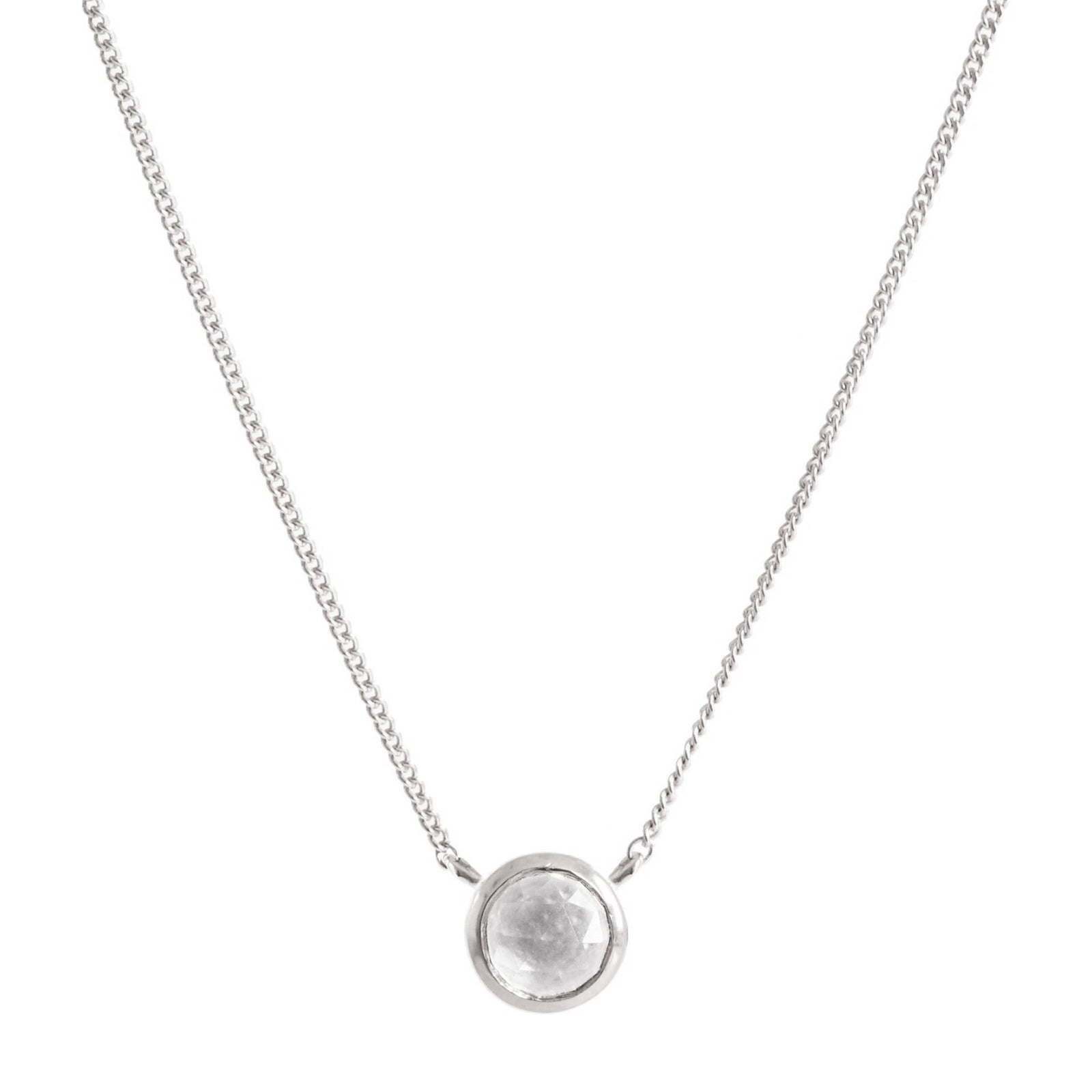 DAINTY LEGACY NECKLACE - WHITE TOPAZ & SILVER - SO PRETTY CARA COTTER