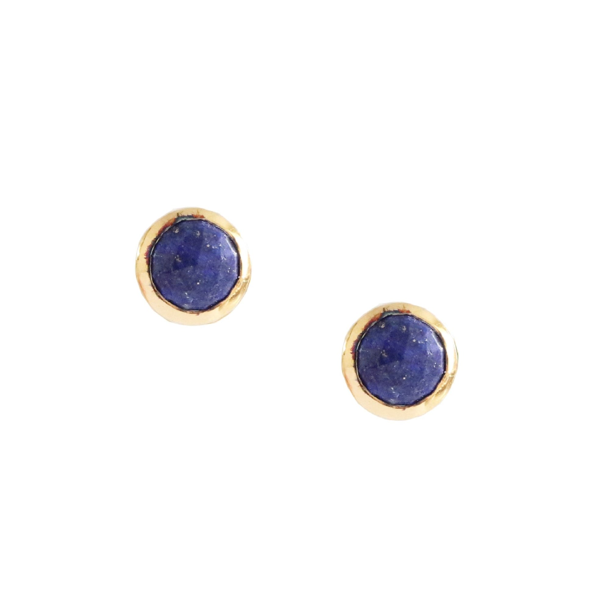 DAINTY LEGACY STUDS - LAPIS & GOLD - SO PRETTY CARA COTTER