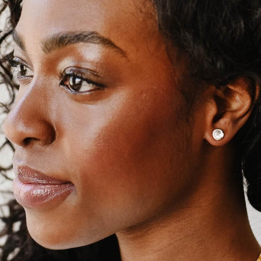 DAINTY LEGACY STUDS - WHITE TOPAZ & SILVER - SO PRETTY CARA COTTER