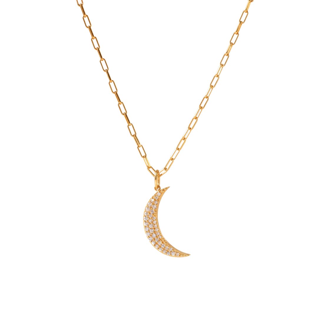 DAY 10 - DREAM LUNA PAPERCLIP NECKLACE - GOLD OR SILVER - SO PRETTY CARA COTTER