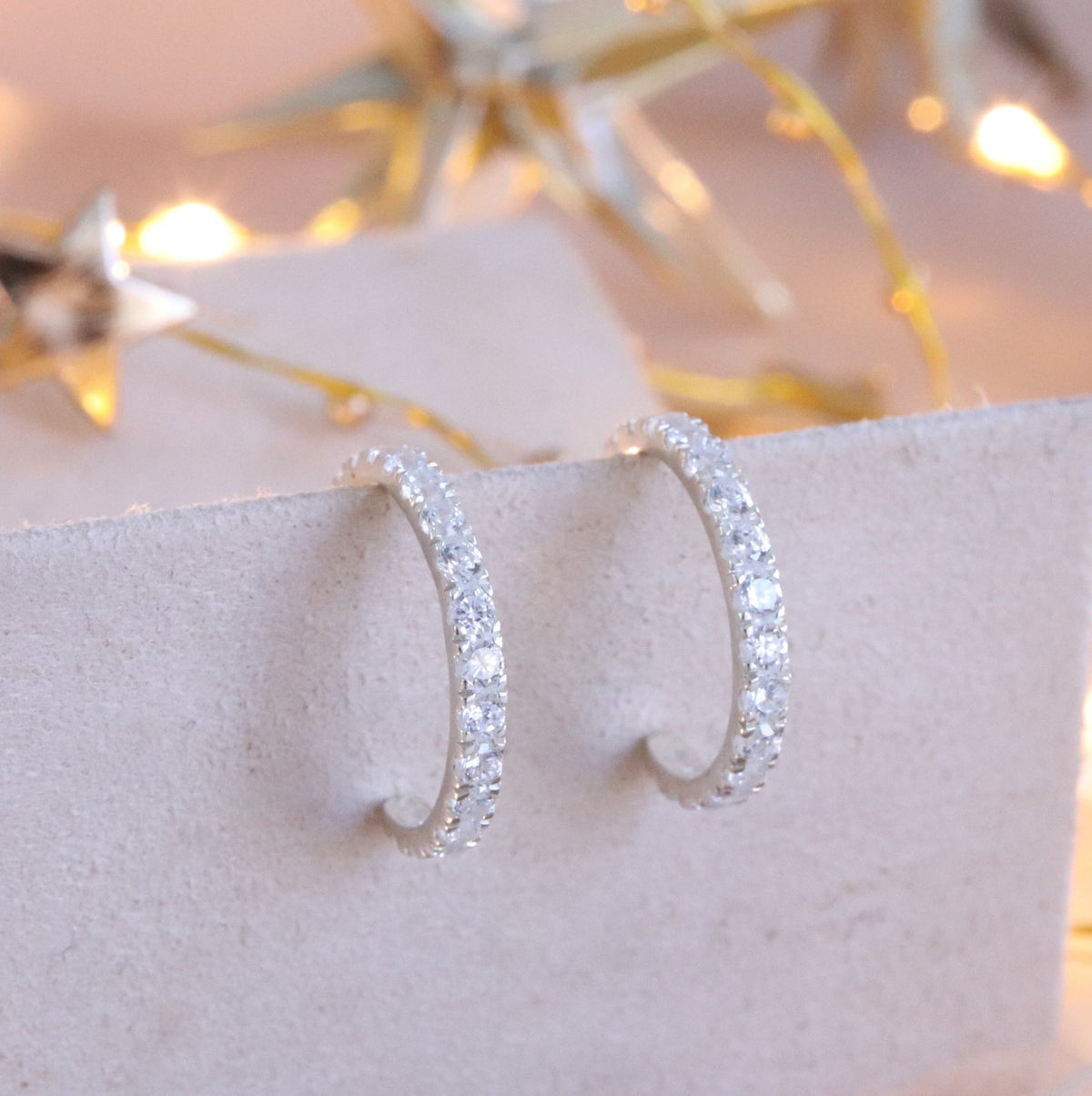 DAY 10 - LARGE LOVE HOOPS - CUBIC ZIRCONIA - SO PRETTY CARA COTTER