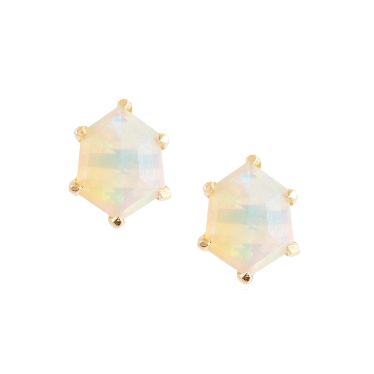 DAY 12 - Mini Honour Stud Earrings - Australian Opal &amp; Gold - SO PRETTY CARA COTTER