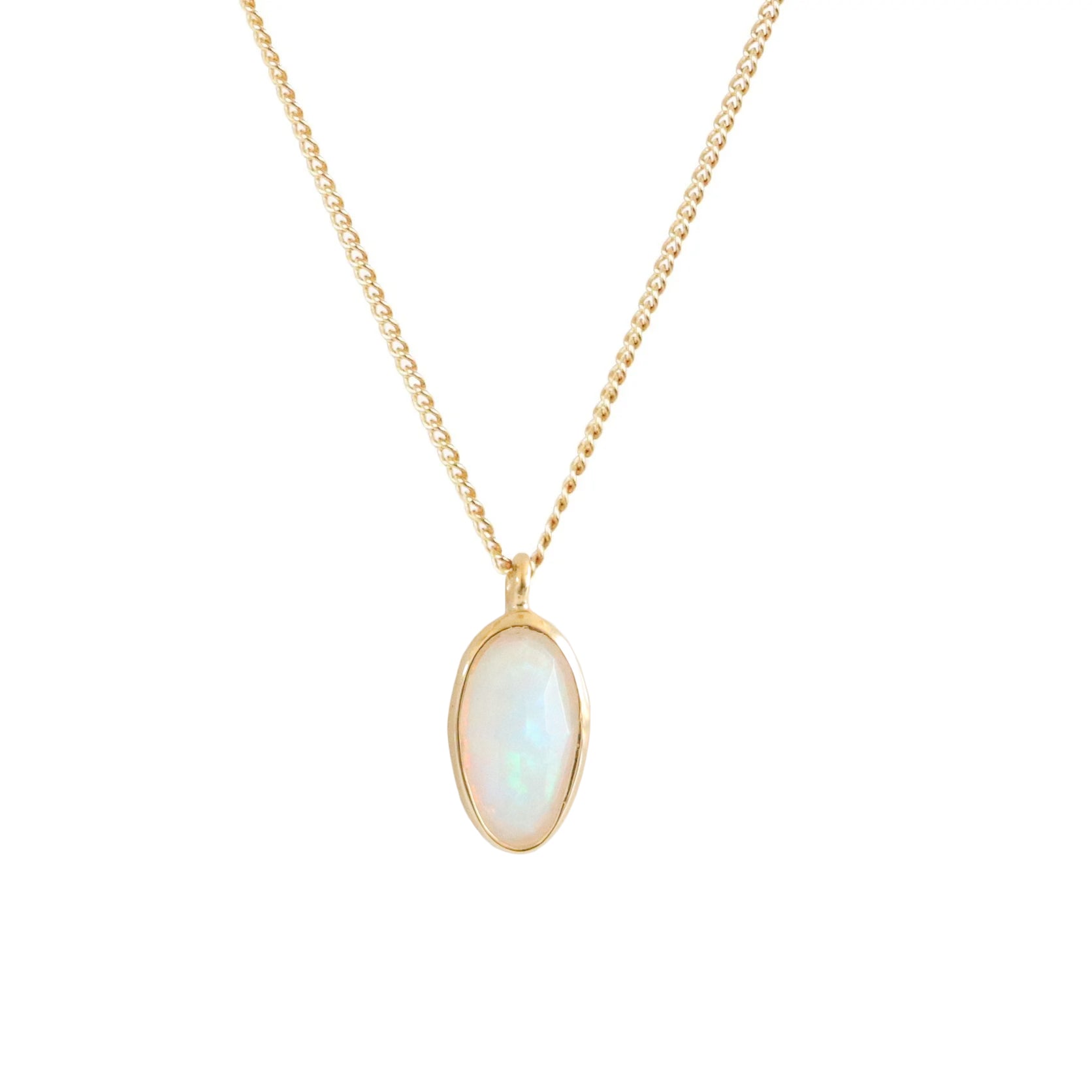 DAY 12 - TINY PROTECT OVAL PENDANT - AUSTRALIAN OPAL & GOLD - SO PRETTY CARA COTTER